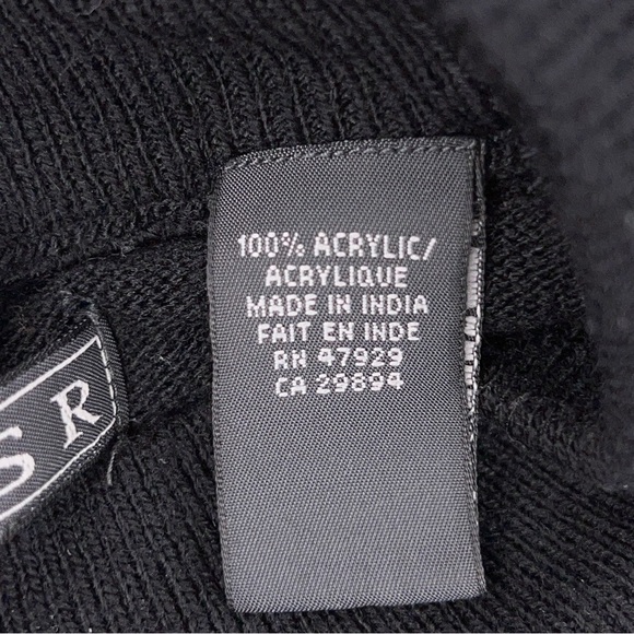 XL VINTAGE TSR MENS BLACK SWEATER LONG SLEEVE HIGH NECK KNIT ACADEMIA STRETCH - Picture 8 of 13